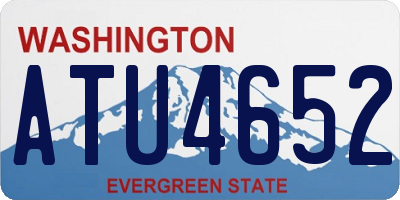 WA license plate ATU4652
