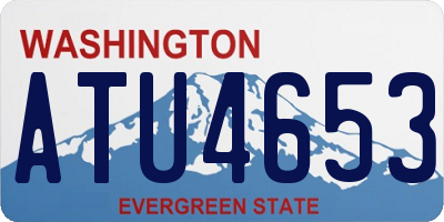 WA license plate ATU4653