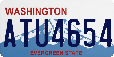 WA license plate ATU4654