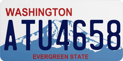 WA license plate ATU4658