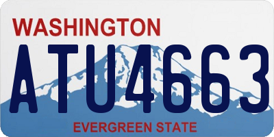 WA license plate ATU4663