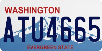 WA license plate ATU4665