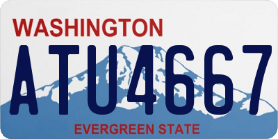 WA license plate ATU4667