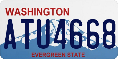 WA license plate ATU4668