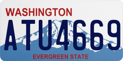 WA license plate ATU4669