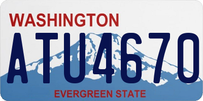 WA license plate ATU4670