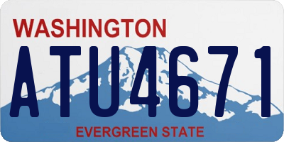 WA license plate ATU4671