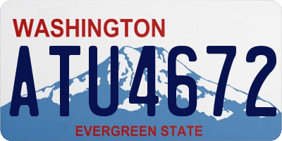 WA license plate ATU4672