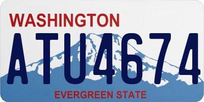 WA license plate ATU4674