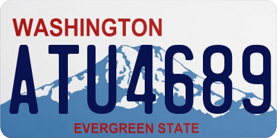 WA license plate ATU4689