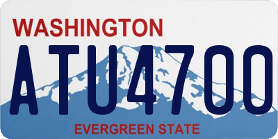 WA license plate ATU4700