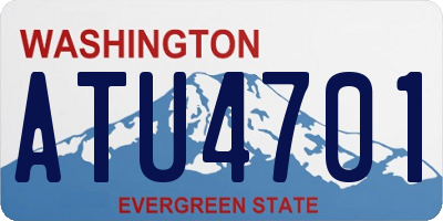WA license plate ATU4701