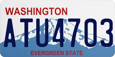 WA license plate ATU4703