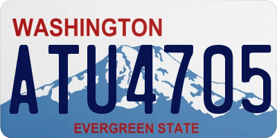 WA license plate ATU4705