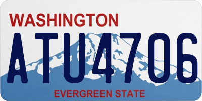 WA license plate ATU4706