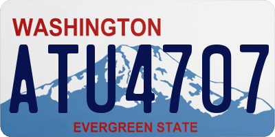 WA license plate ATU4707