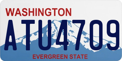 WA license plate ATU4709