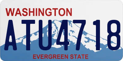 WA license plate ATU4718