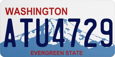 WA license plate ATU4729