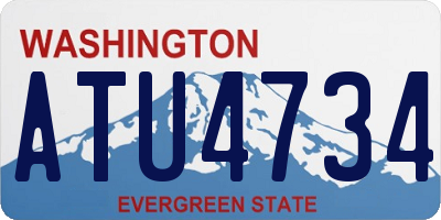 WA license plate ATU4734