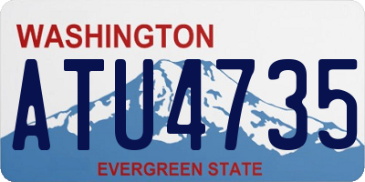 WA license plate ATU4735