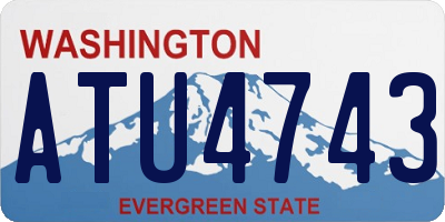 WA license plate ATU4743