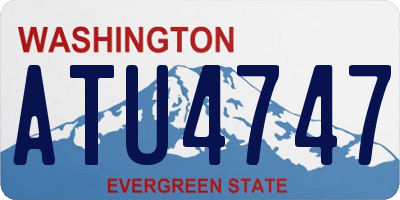 WA license plate ATU4747