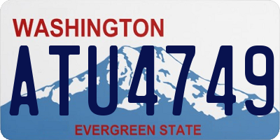 WA license plate ATU4749