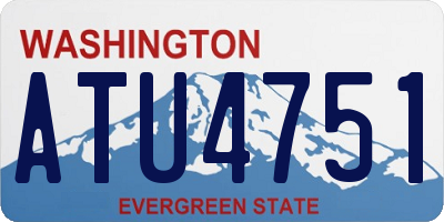 WA license plate ATU4751