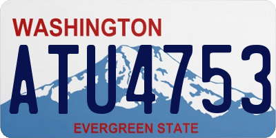 WA license plate ATU4753