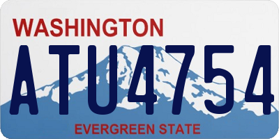WA license plate ATU4754