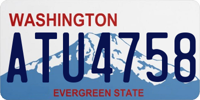 WA license plate ATU4758