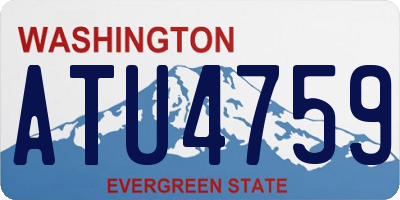 WA license plate ATU4759