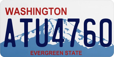 WA license plate ATU4760