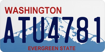WA license plate ATU4781