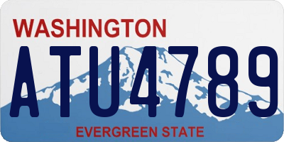WA license plate ATU4789