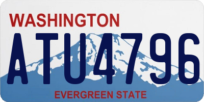 WA license plate ATU4796