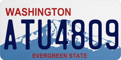 WA license plate ATU4809
