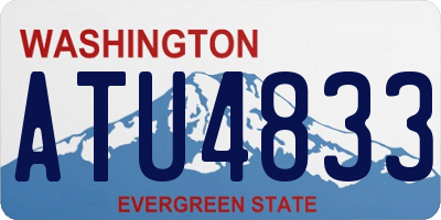 WA license plate ATU4833