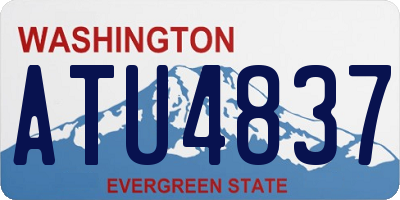 WA license plate ATU4837