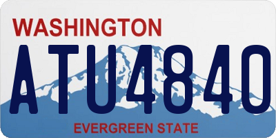 WA license plate ATU4840