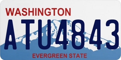 WA license plate ATU4843
