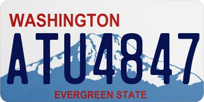 WA license plate ATU4847