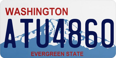 WA license plate ATU4860