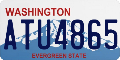WA license plate ATU4865