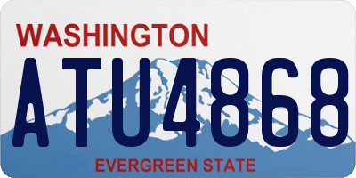WA license plate ATU4868