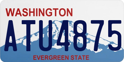 WA license plate ATU4875