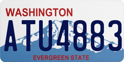 WA license plate ATU4883