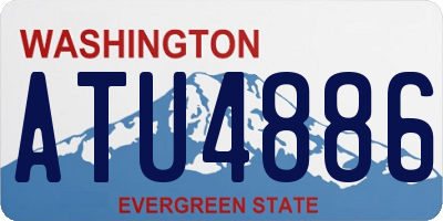 WA license plate ATU4886