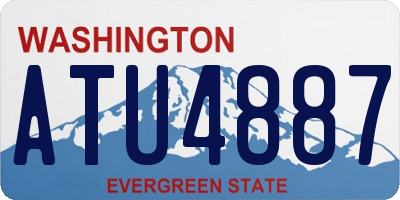 WA license plate ATU4887